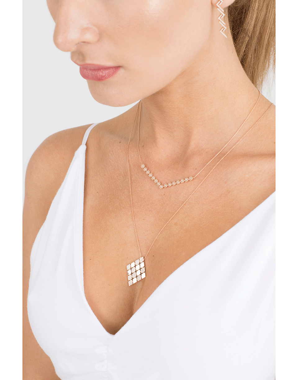 DANA REBECCA DESIGNS-Jennifer Yamini Diamond Necklace-ROSE GOLD