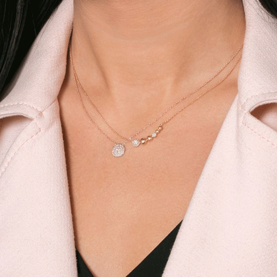 DANA REBECCA DESIGNS-Lauren Joy Medium Necklace-ROSE GOLD