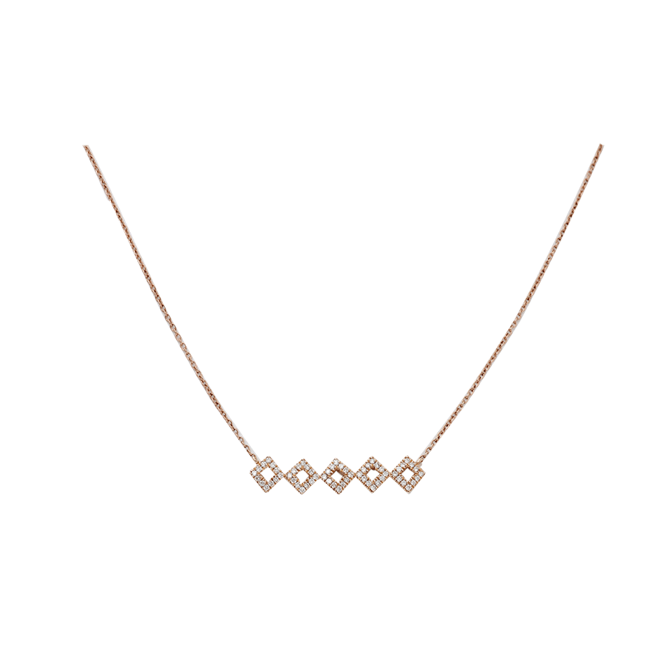 DANA REBECCA DESIGNS-Lisa Michelle Diamond Pendant Necklace-ROSE GOLD