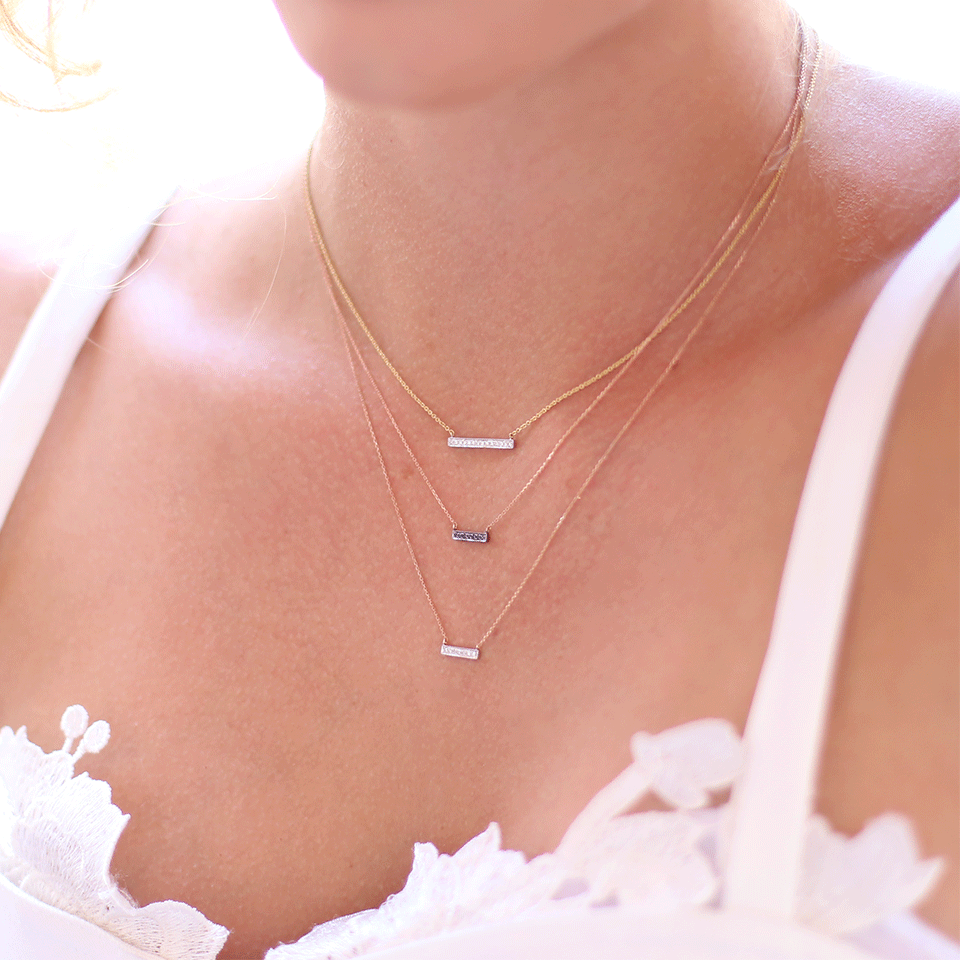 DANA REBECCA DESIGNS-Sylvie Rose Diamond Bar Necklace-