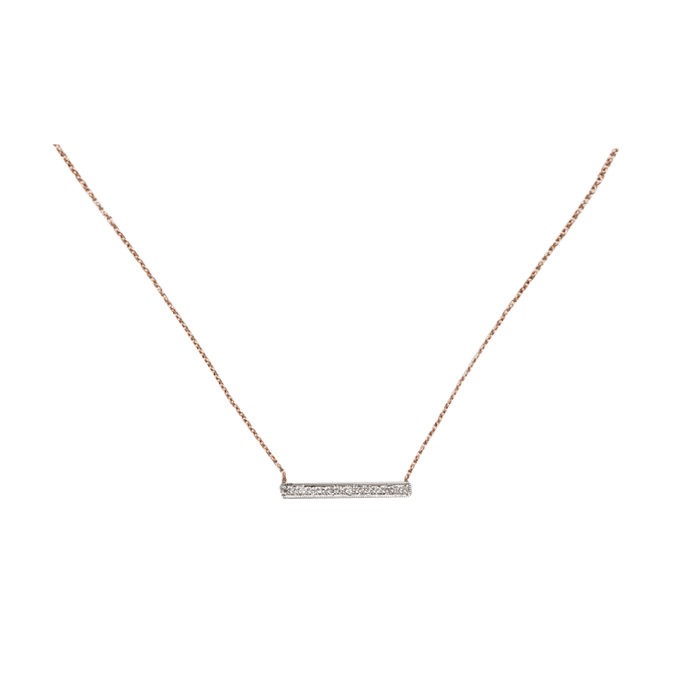DANA REBECCA DESIGNS-Sylvie Rose Medium Bar Necklace-ROSE GOLD