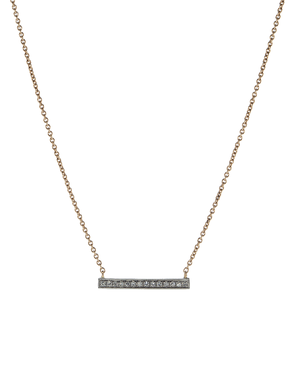 DANA REBECCA DESIGNS-Sylvie Rose Medium Diamond Bar Necklace-ROSE GOLD