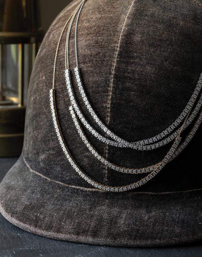 DANA REBECCA DESIGNS-Ava Bea White Gold Diamond Tennis Necklace-WHITE GOLD
