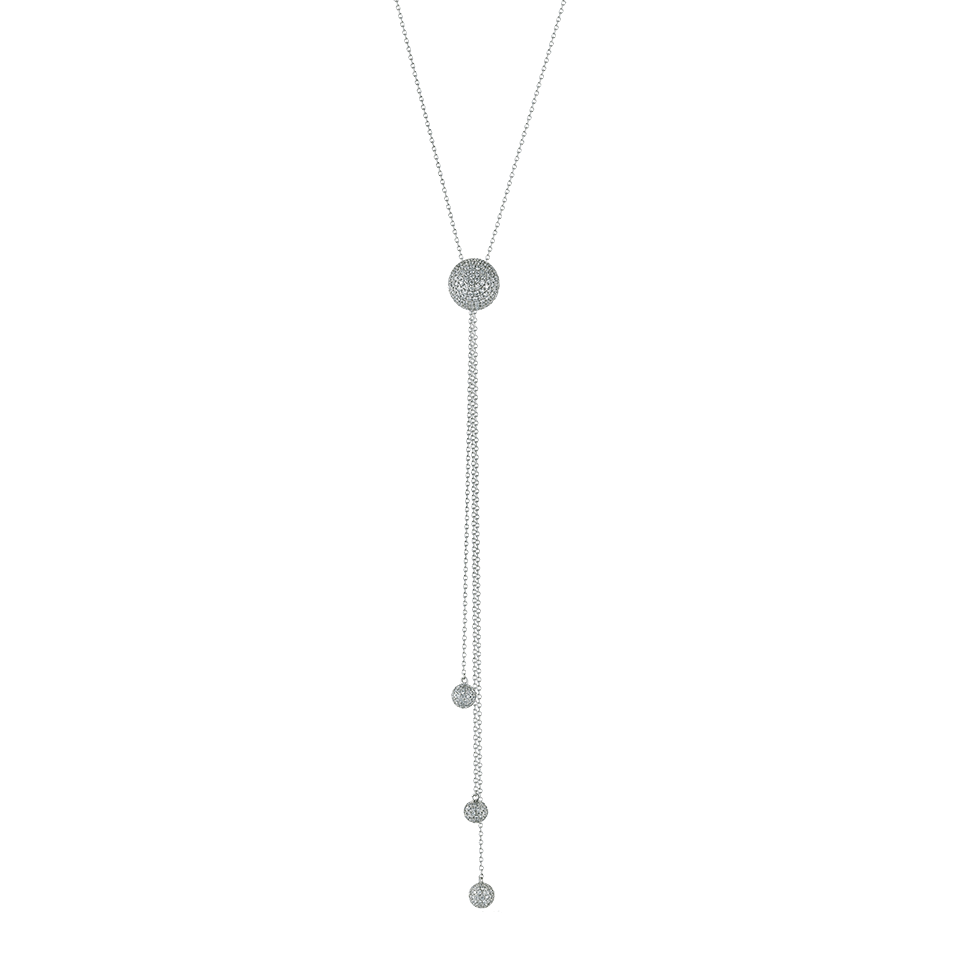 DANA REBECCA DESIGNS-Lauren Joy Lariat Necklace-WHITE GOLD