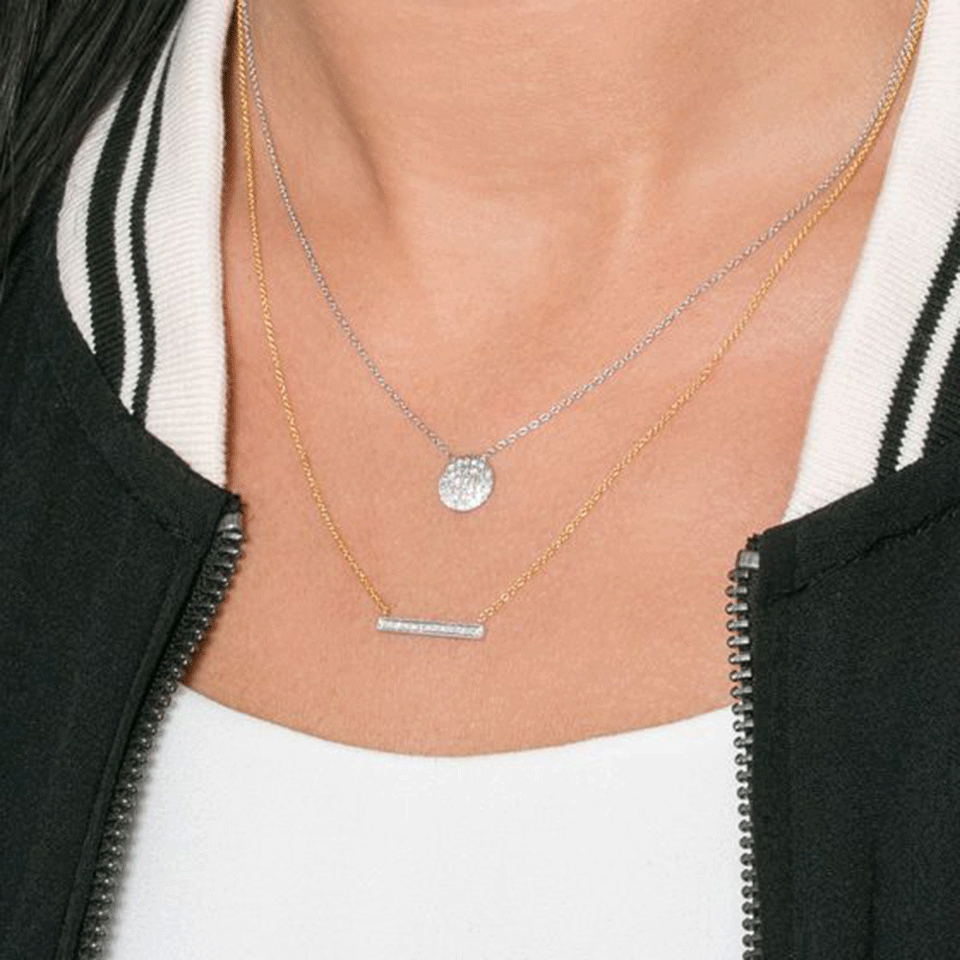 DANA REBECCA DESIGNS-Lauren Joy Medium Necklace-WHITE GOLD