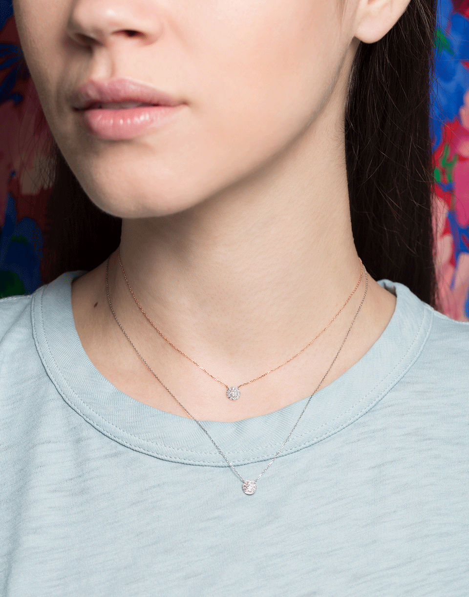 DANA REBECCA DESIGNS-Lauren Joy Mini Diamond Disc White Gold Necklace-WHITE GOLD