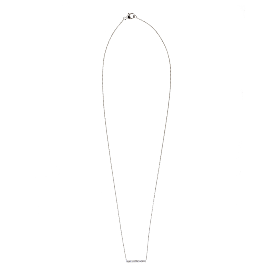 DANA REBECCA DESIGNS-Sadie Pearl Diamond Baguette Necklace-WHITE GOLD
