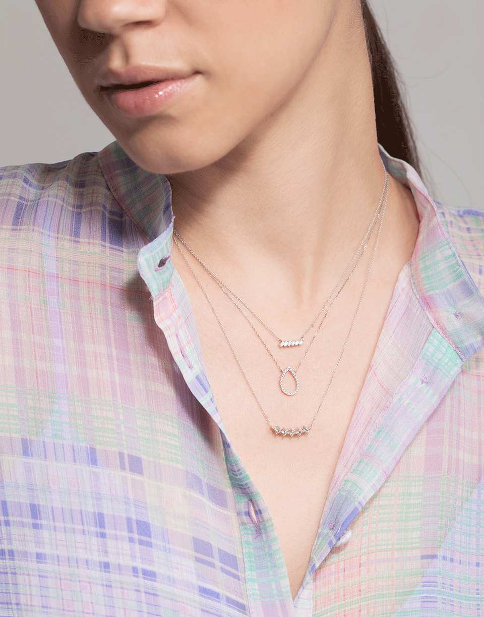 DANA REBECCA DESIGNS-Samantha Lynn Diamond Teardrop Necklace-WHITE GOLD