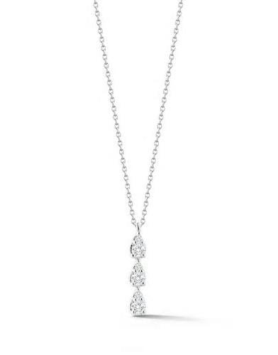 DANA REBECCA DESIGNS-Sophia Ryan Teardrop Diamond Necklace-WHITE GOLD