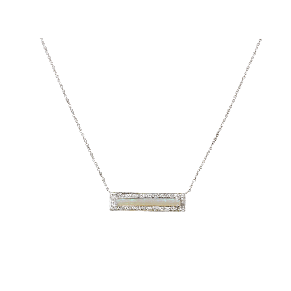 DANA REBECCA DESIGNS-Sylvie Rose Opal Bar Necklace-WHITE GOLD