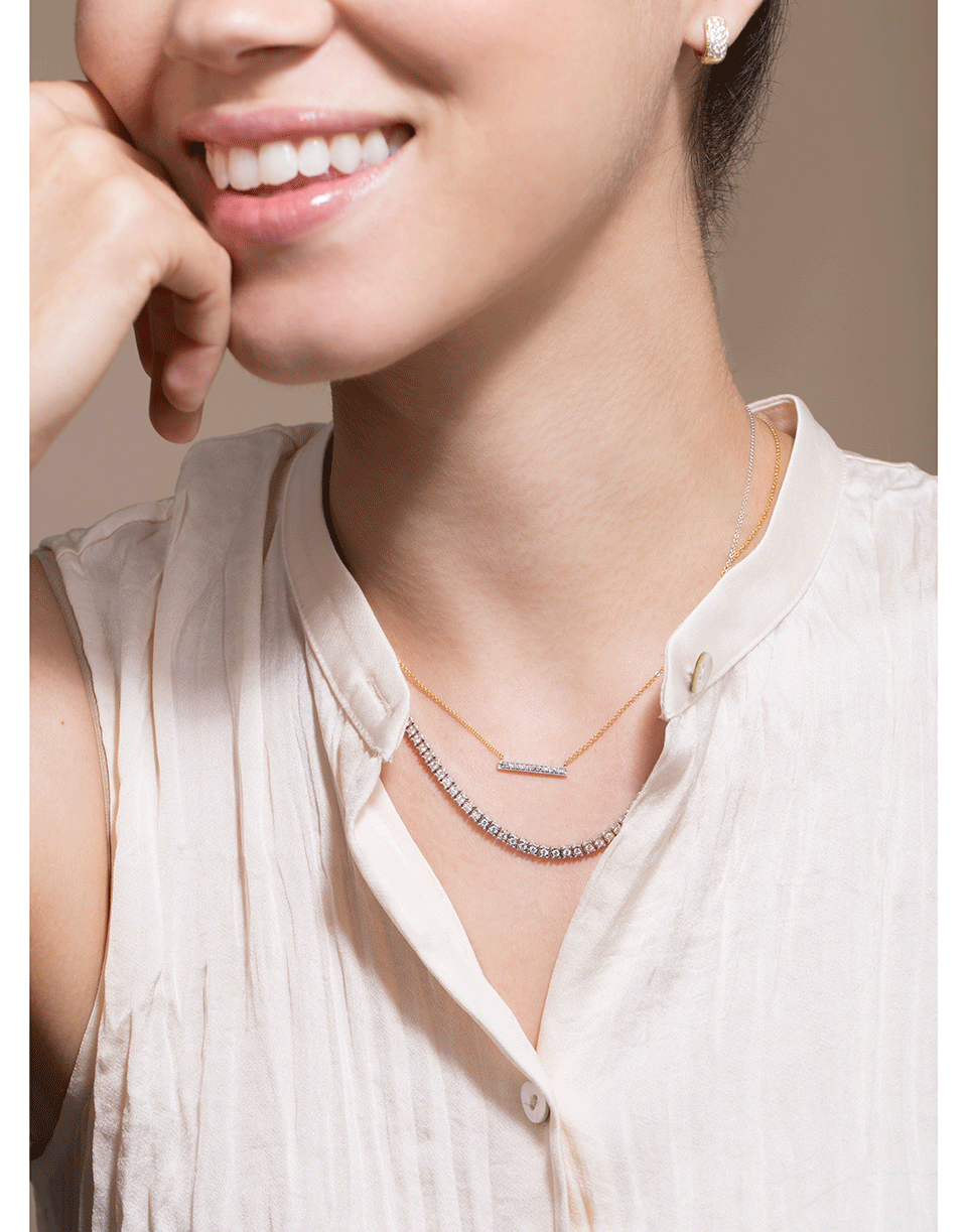 DANA REBECCA DESIGNS-White Gold Ava Bea Diamond Tennis Necklace-WHITE GOLD