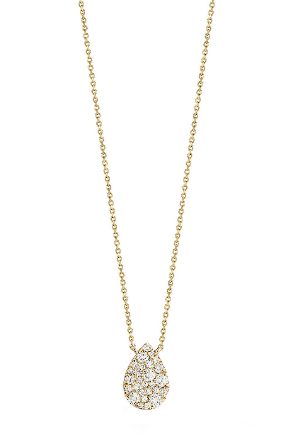 Large Samantha Lynn Diamond Teardrop Necklace-YELLOW GOLD-16/18-JEWELRYFINE JEWELNECKLACE O-DANA REBECCA DESIGNS