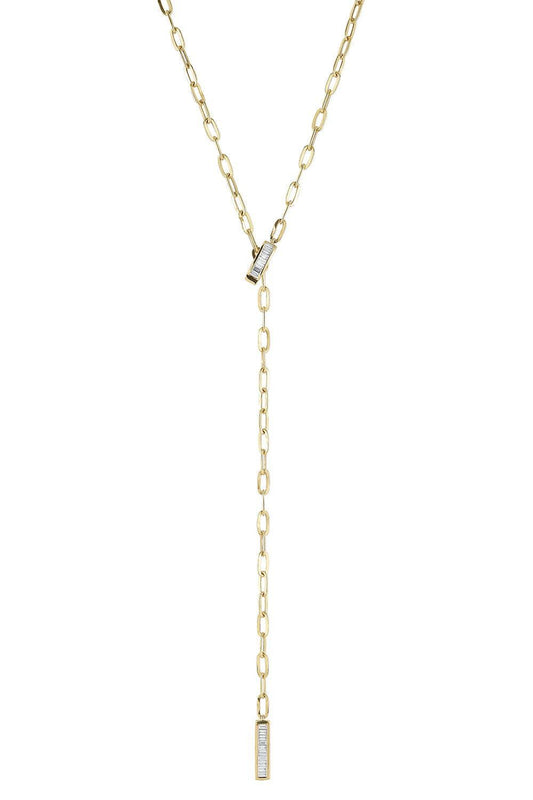 Diamond Sadie Pearl Lariat Necklace-YELLOW GOLD-20-JEWELRYFINE JEWELNECKLACE O-DANA REBECCA DESIGNS