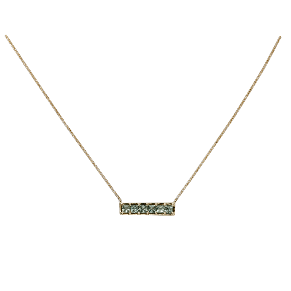 DANA REBECCA DESIGNS-Allison Joy Green Sapphire Necklace-YELLOW GOLD