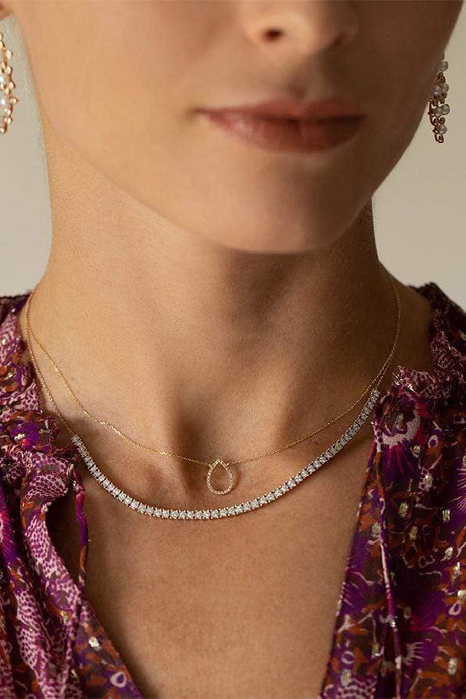 DANA REBECCA DESIGNS-Ava Bea Diamond Station Necklace - Yellow Gold-YELLOW GOLD