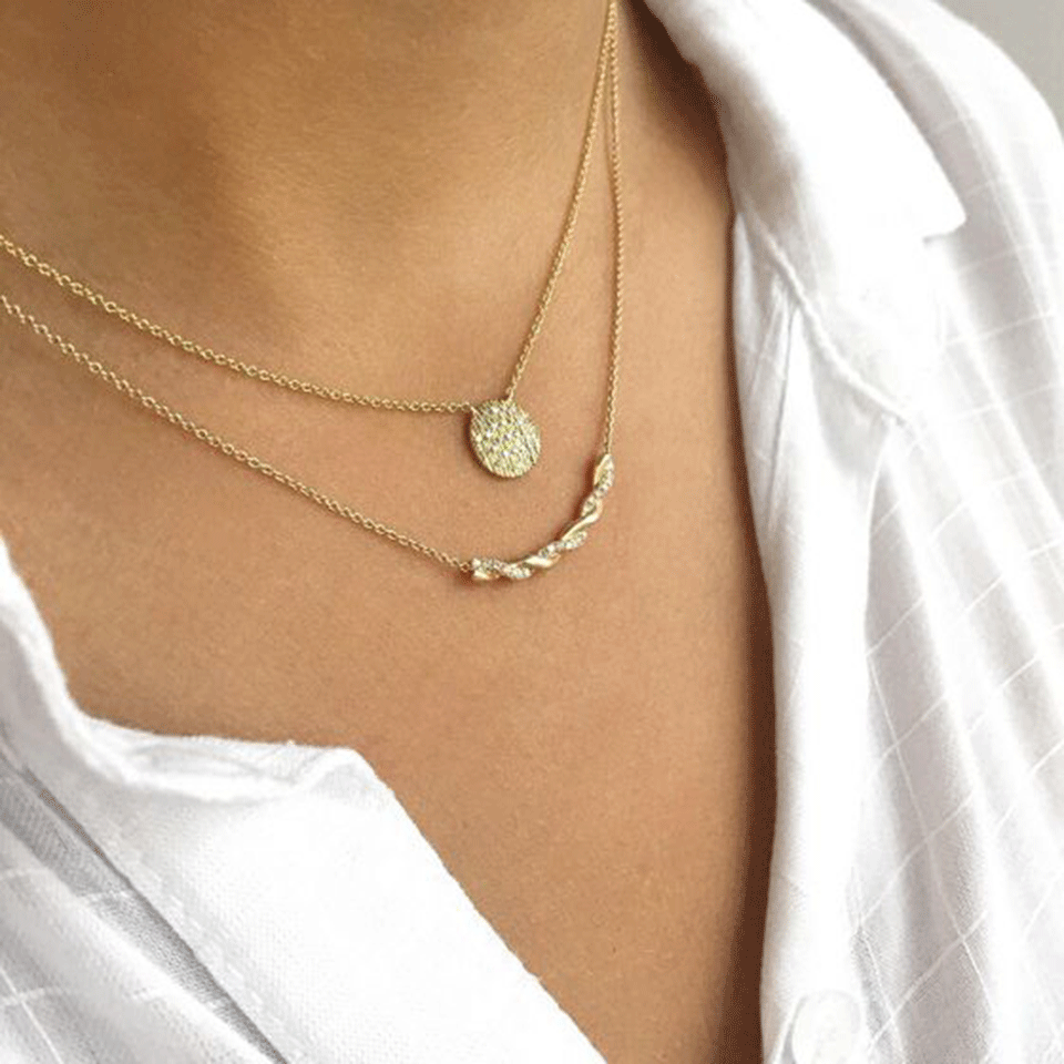 DANA REBECCA DESIGNS-Lauren Joy Medium Necklace-YELLOW GOLD