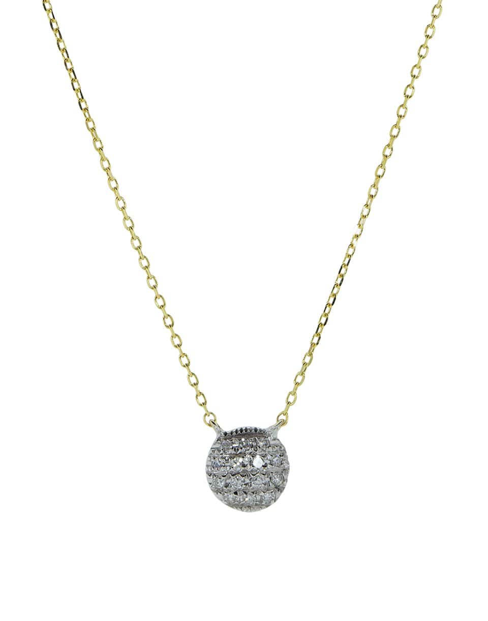 DANA REBECCA DESIGNS-Lauren Joy Mini Diamond Disc Yellow Gold Necklace-YELLOW GOLD