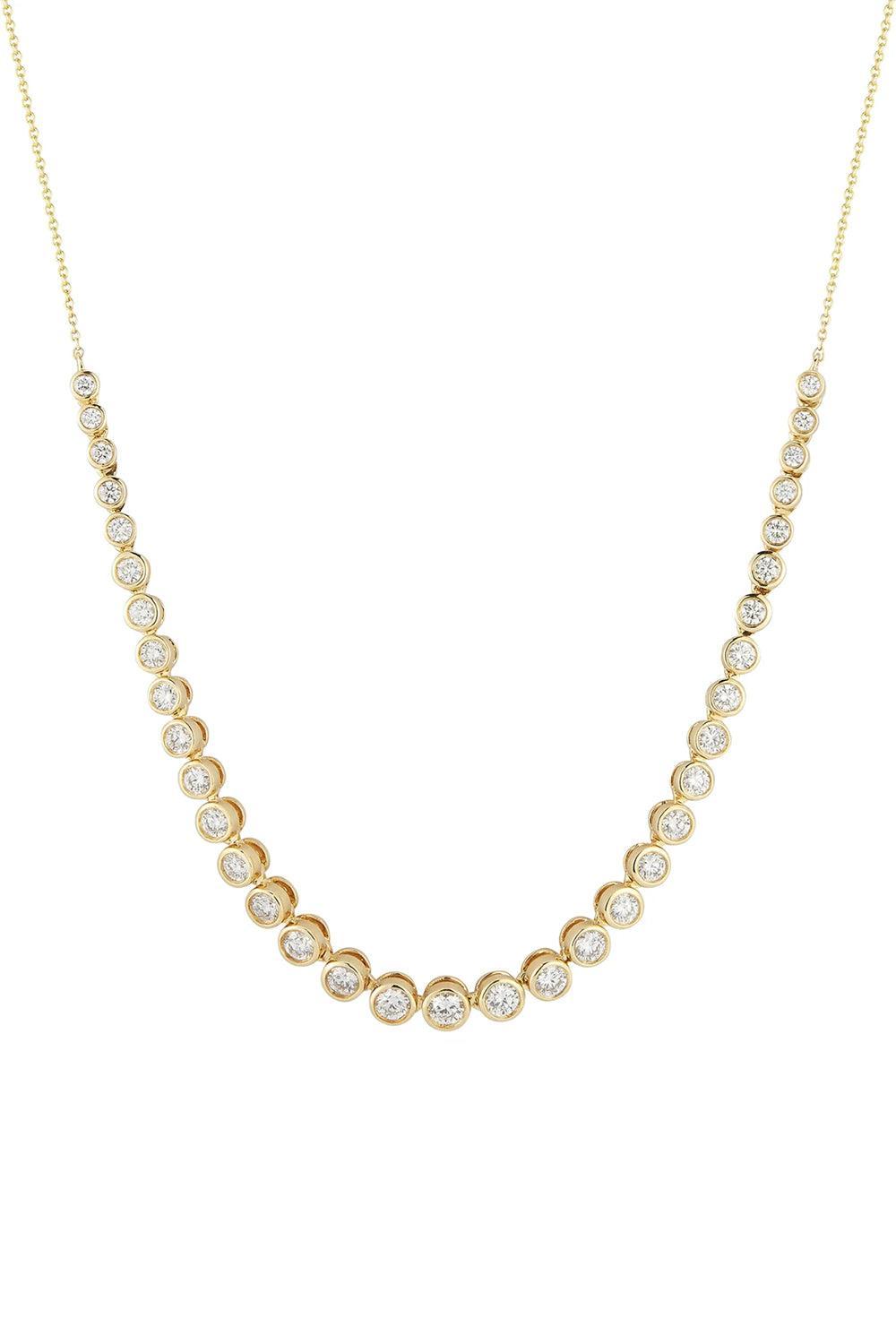 Lulu Jack Graduating Bezel Tennis Necklace - Yellow Gold-YELLOW GOLD-JEWELRYFINE JEWELNECKLACE O-DANA REBECCA DESIGNS