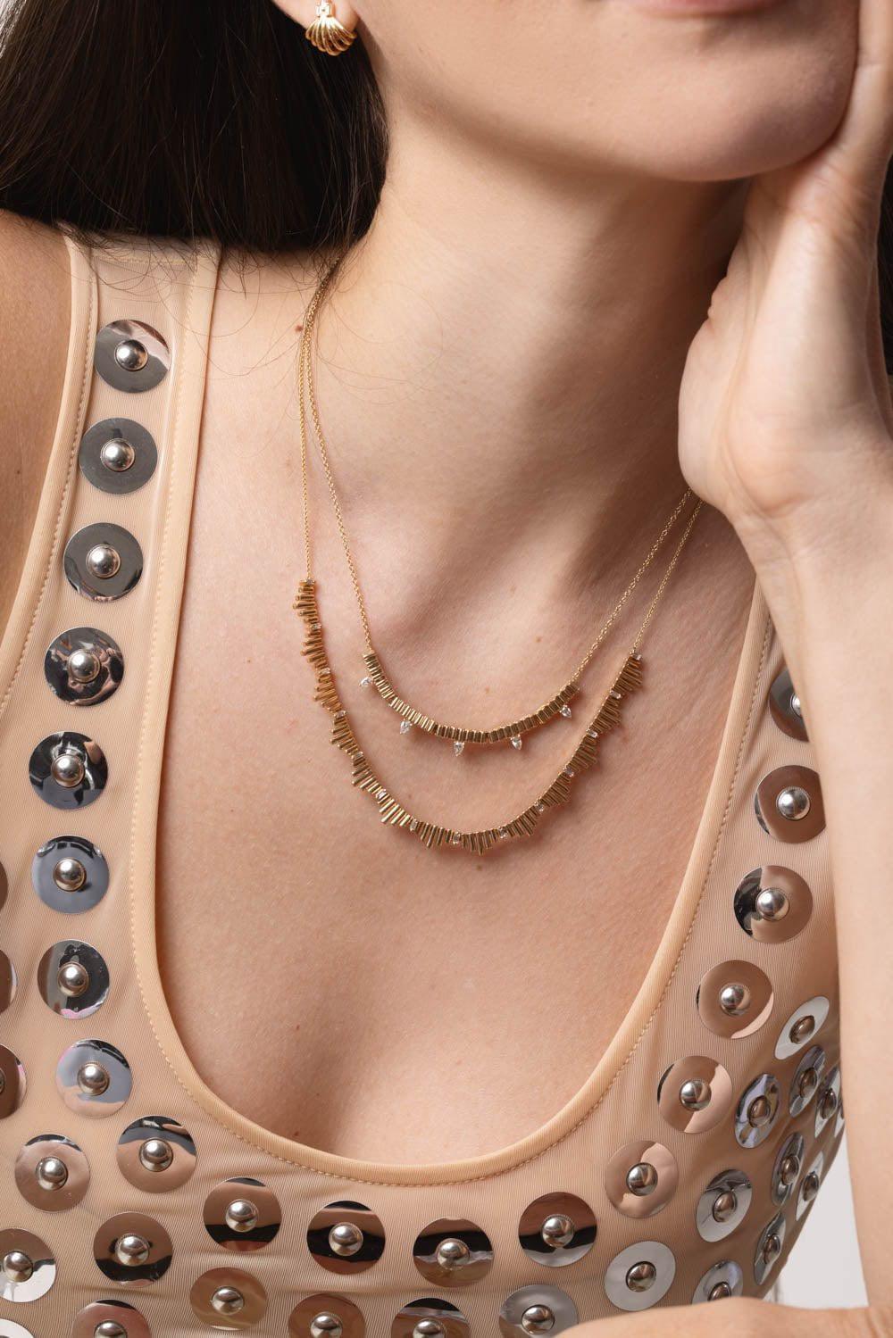 DANA REBECCA DESIGNS-Melody Eden Tennis Necklace-YELLOW GOLD
