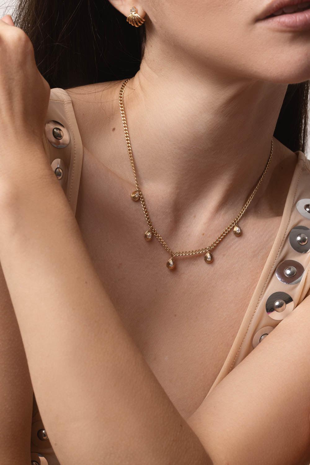 DANA REBECCA DESIGNS-Nana Bernice Necklace-YELLOW GOLD