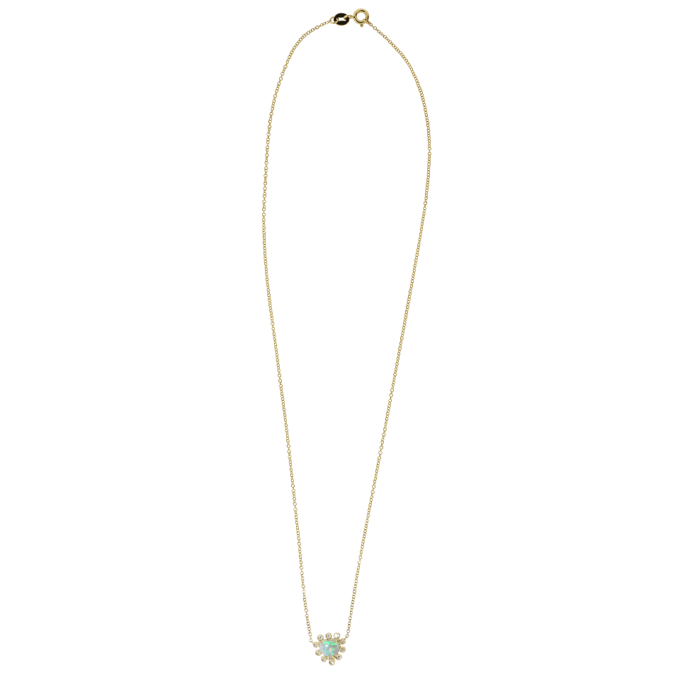 DANA REBECCA DESIGNS-Opal Heart Necklace-YELLOW GOLD