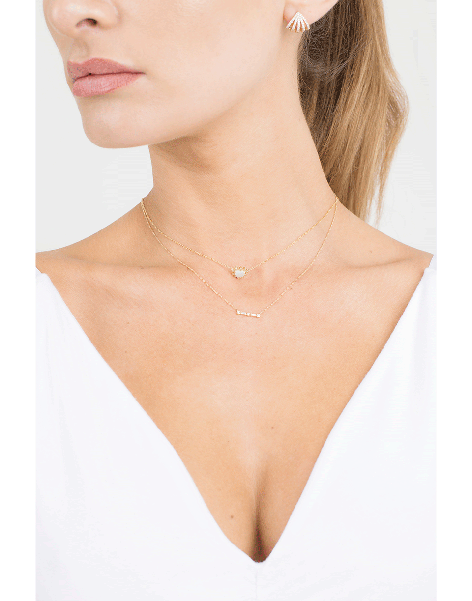 DANA REBECCA DESIGNS-Opal Heart Necklace-YELLOW GOLD
