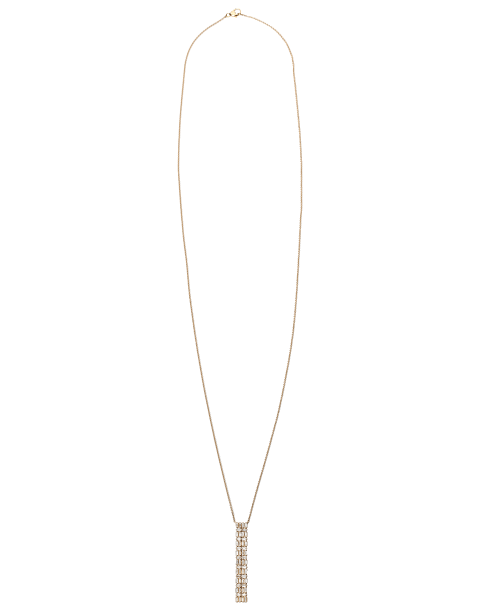 DANA REBECCA DESIGNS-Sadie Pearl Diamond Baguette Necklace-YELLOW GOLD
