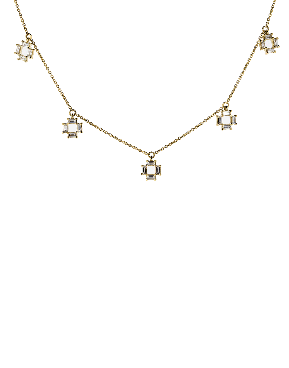 DANA REBECCA DESIGNS-Sadie Pearl Station Necklace-YELLOW GOLD
