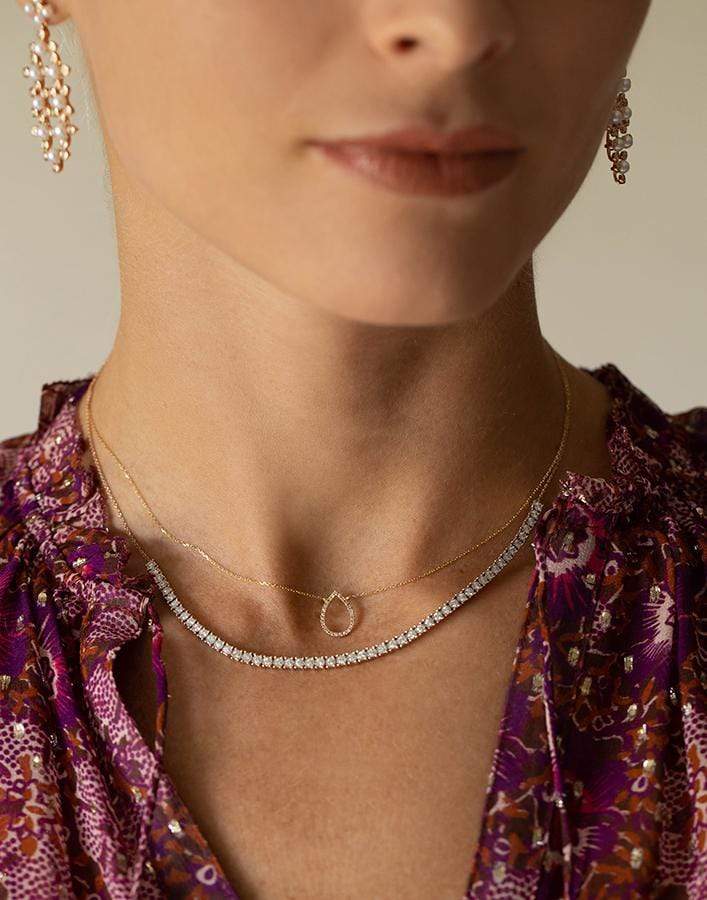DANA REBECCA DESIGNS-Samantha Lynn Teardrop Necklace-YELLOW GOLD