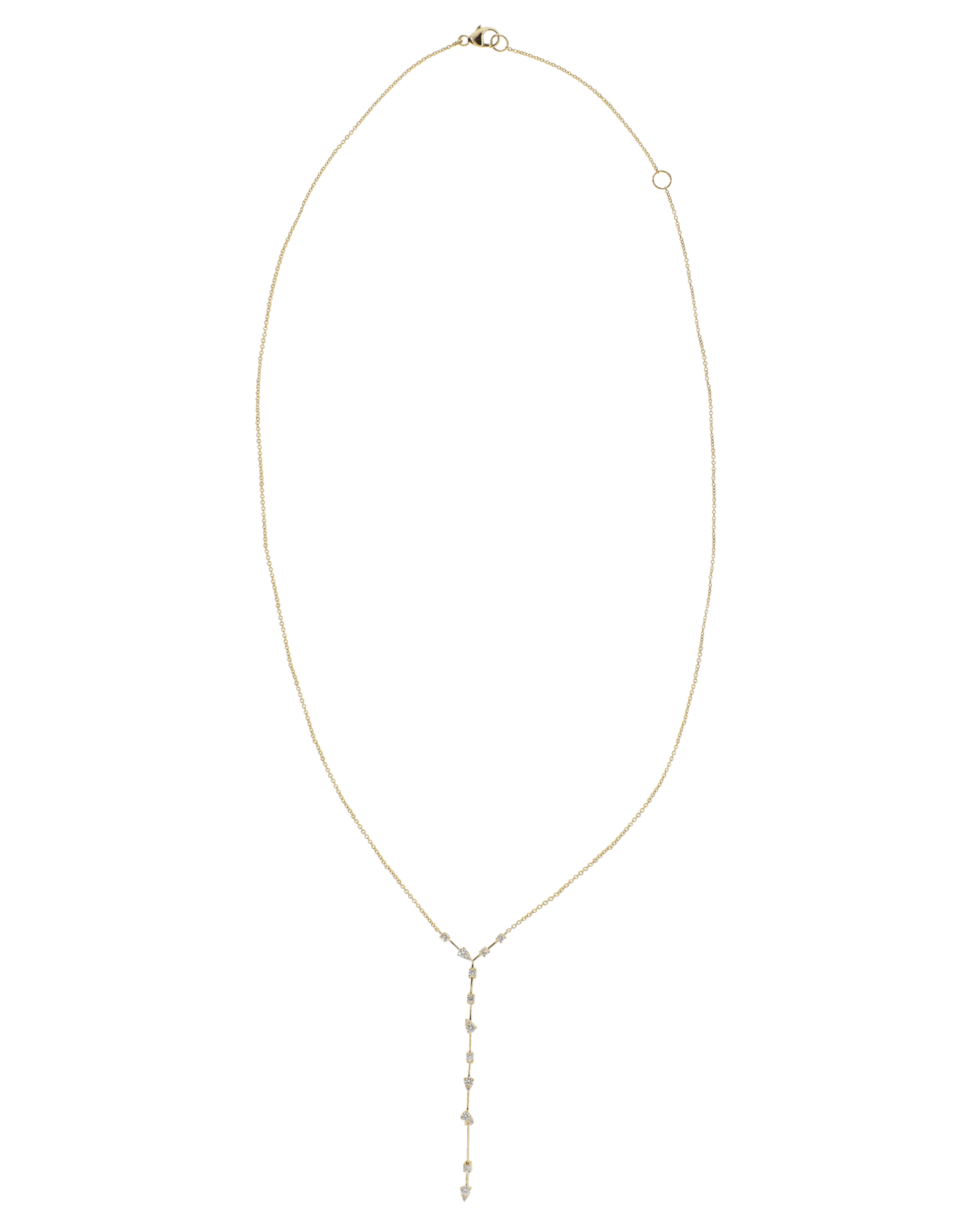 DANA REBECCA DESIGNS-Sophia Ryan Diamond Lariat Necklace-YELLOW GOLD