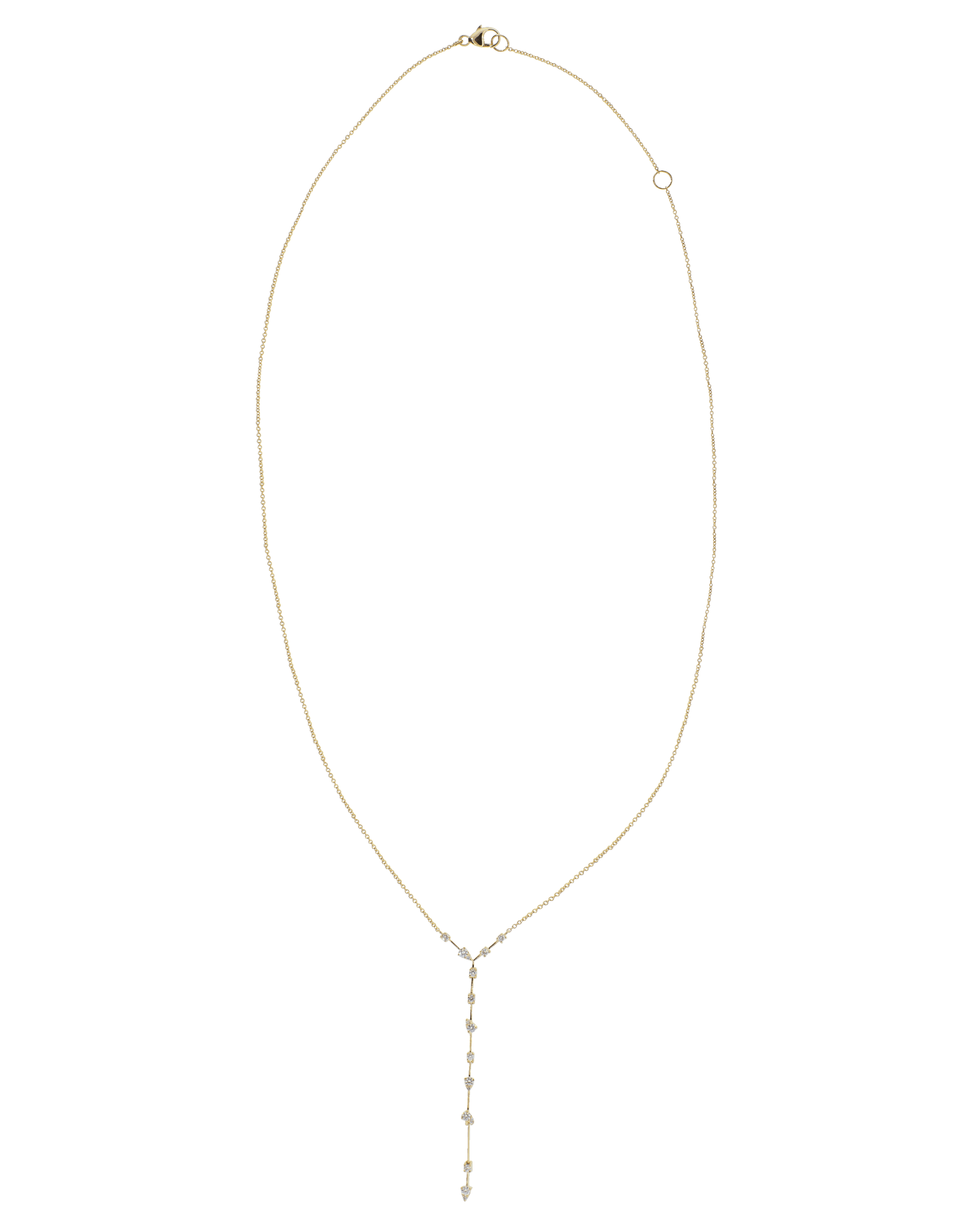 DANA REBECCA DESIGNS-Sophia Ryan Diamond Lariat Necklace-YELLOW GOLD