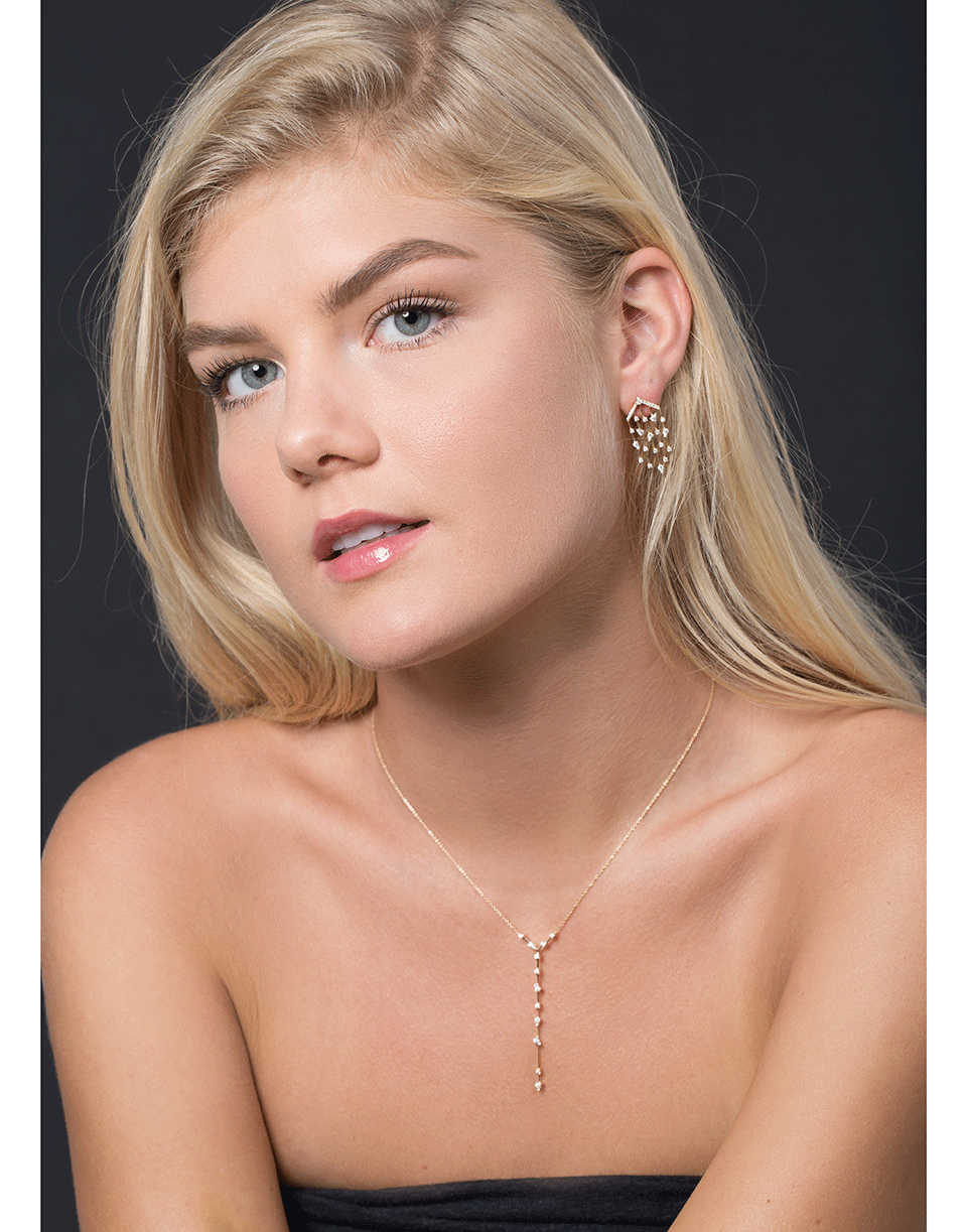 DANA REBECCA DESIGNS-Sophia Ryan Diamond Lariat Necklace-YELLOW GOLD