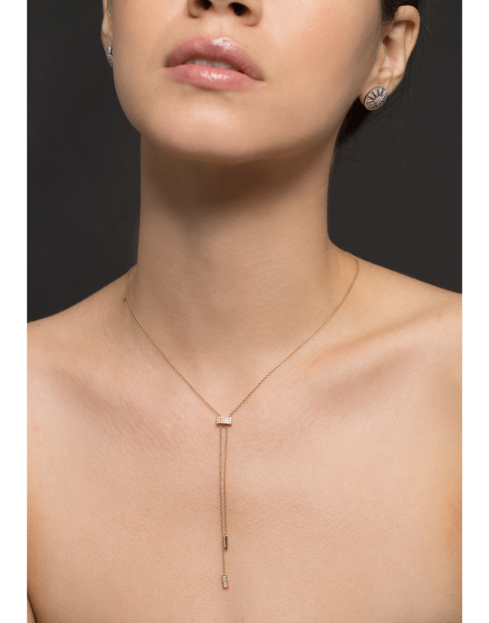 DANA REBECCA DESIGNS-Sylvie Rose Diamond Sliding Lariat Necklace-YELLOW GOLD