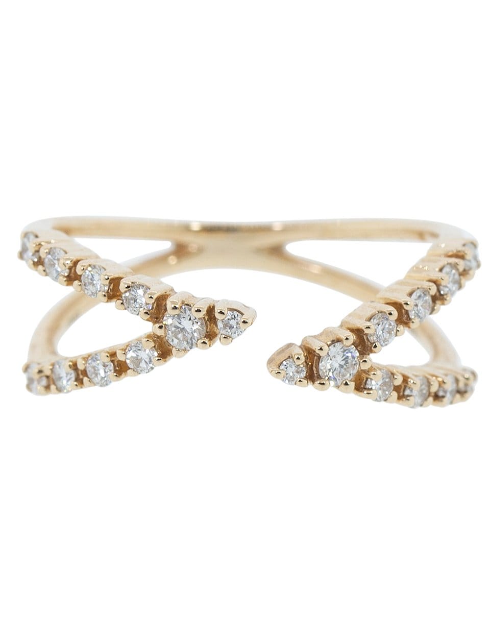 DANA REBECCA DESIGNS-Ava Bea Open Bypass Diamond Ring-ROSE GOLD