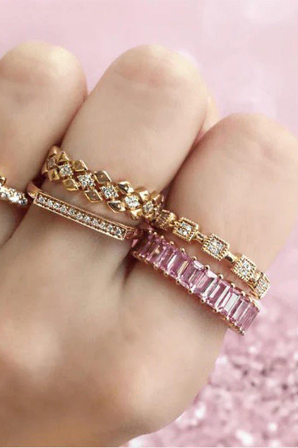 DANA REBECCA DESIGNS-Kristyn Kylie Pink Sapphire Band-