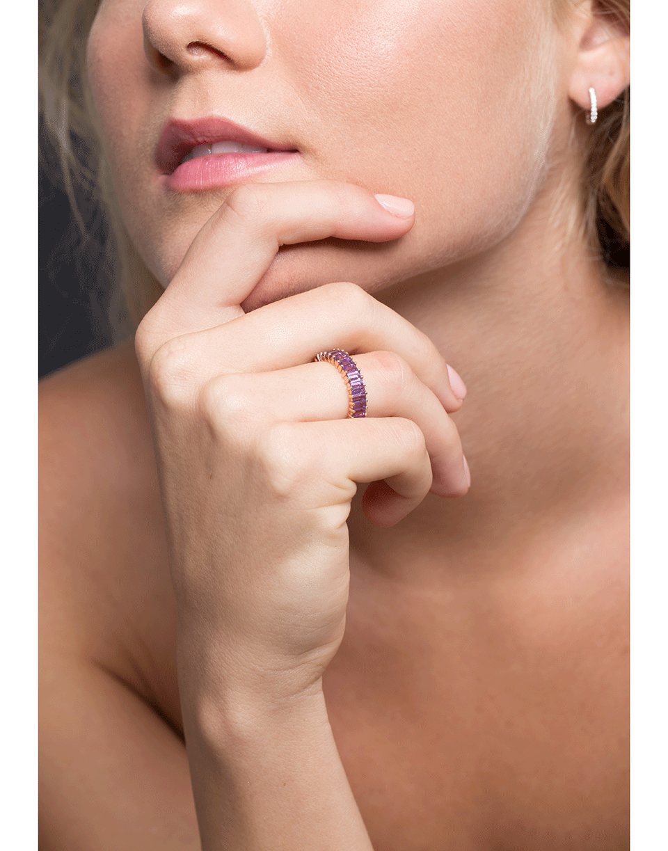 DANA REBECCA DESIGNS-Kristyn Kylie Amethyst Eternity Band-ROSE GOLD