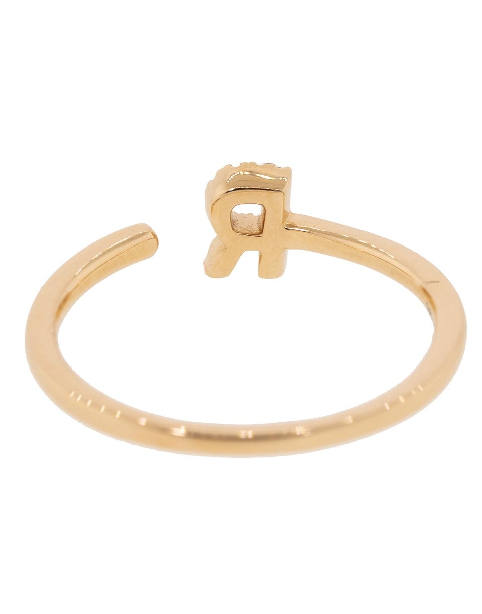 DANA REBECCA DESIGNS-R Diamond Pave Initial Ring-ROSE GOLD