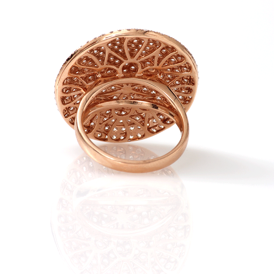 DANA REBECCA DESIGNS-Carly Michelle Diamond Pave Ring-ROSE GOLD