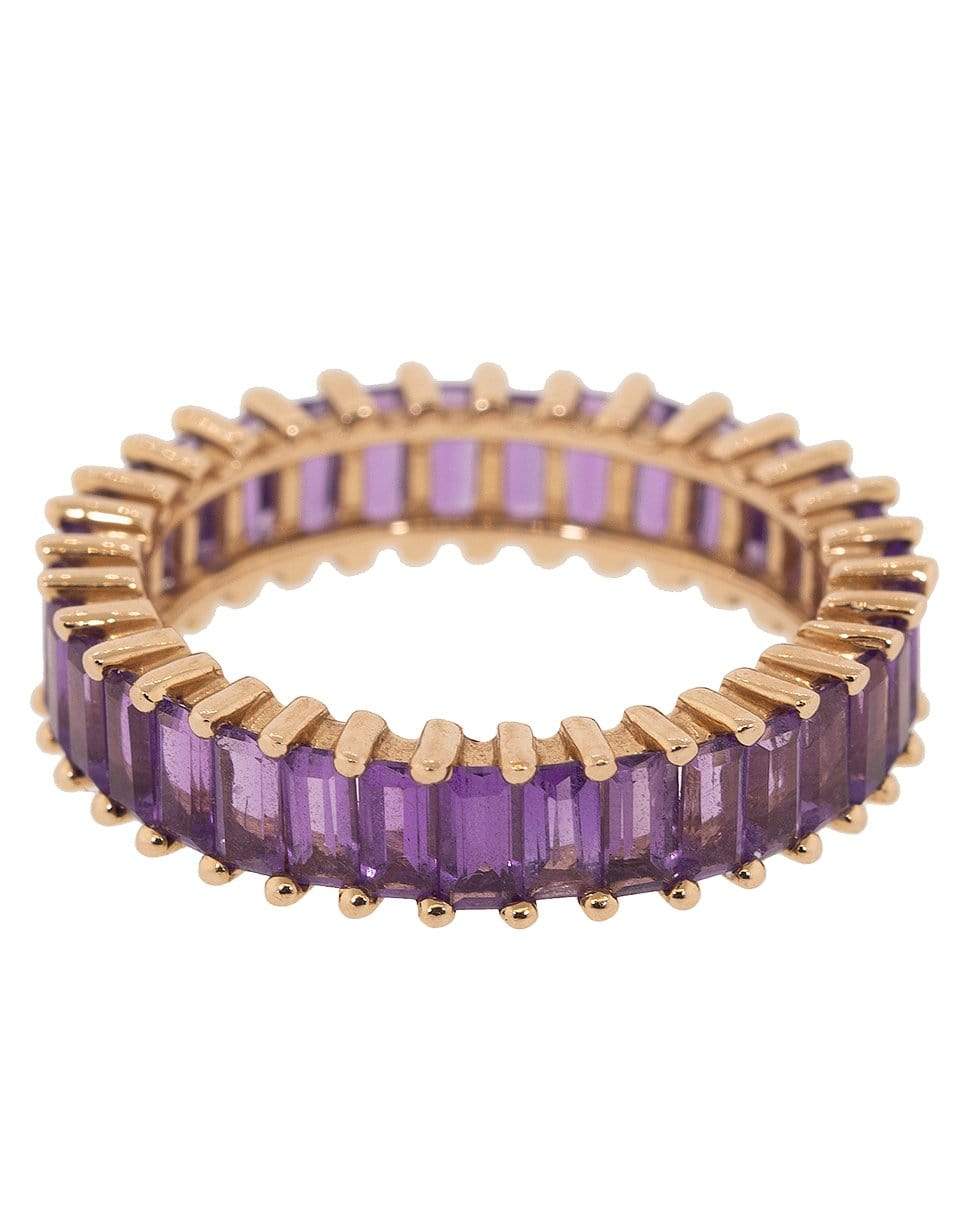 DANA REBECCA DESIGNS-Kristyn Kylie Baguette Amethyst Ring-ROSE GOLD