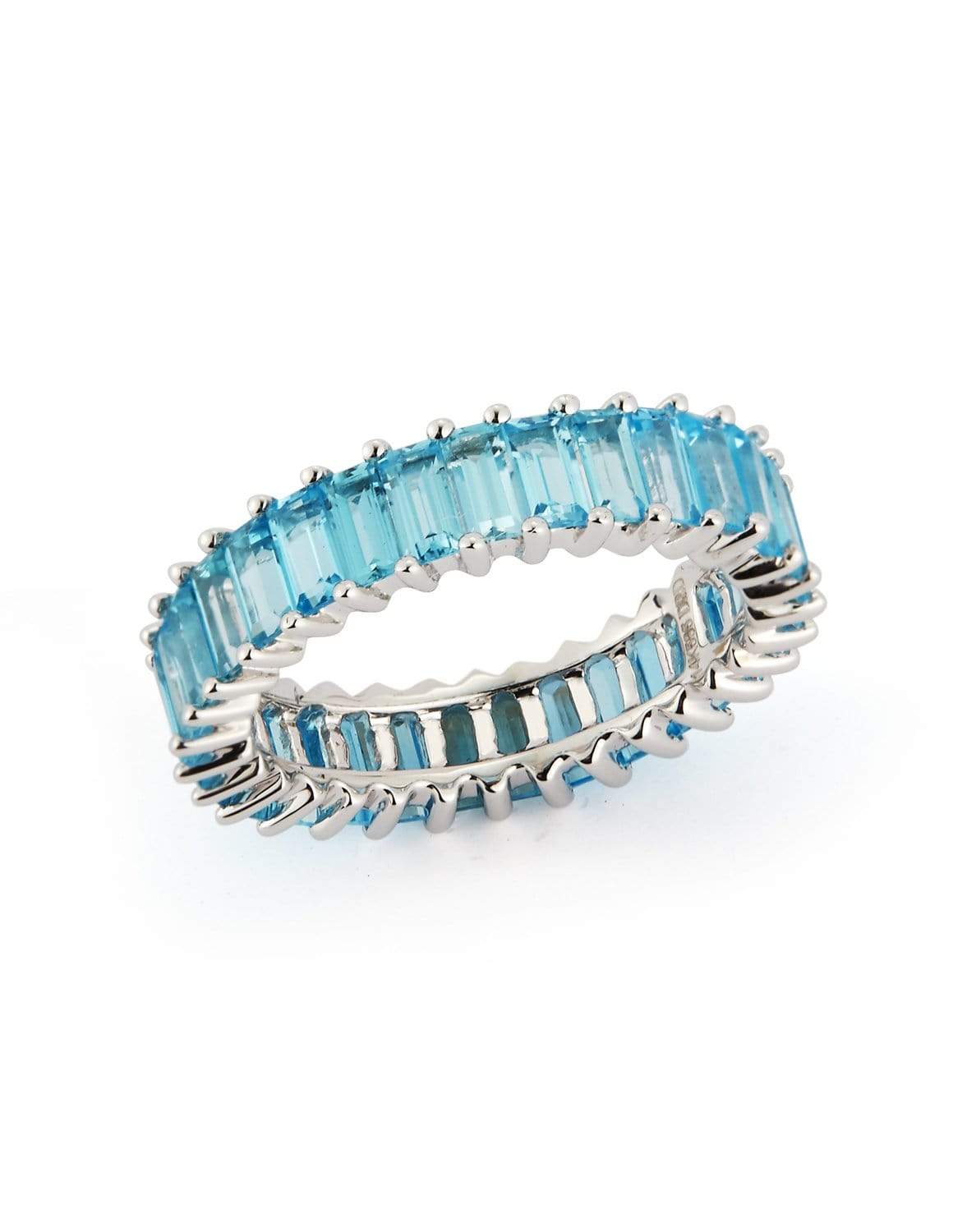 DANA REBECCA DESIGNS-Kristyn Kylie Blue Topaz Eternity Ring-WHITE GOLD