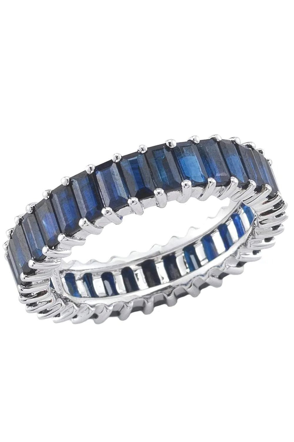 DANA REBECCA DESIGNS-Kristyn Kylie Blue Sapphire Band-WHITE GOLD