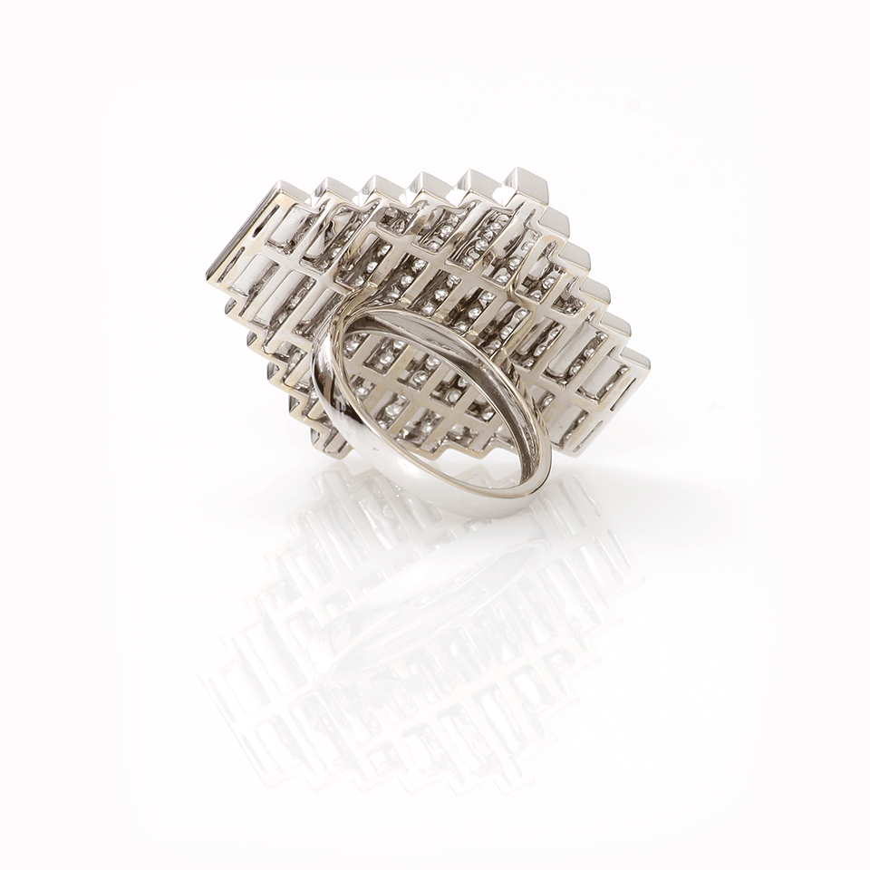 DANA REBECCA DESIGNS-Lori Page Diamond Cocktail Ring-WHITE GOLD