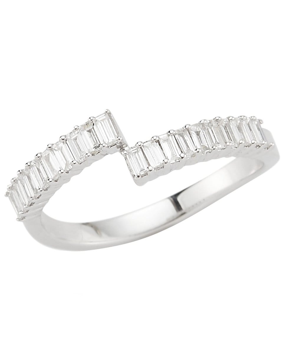 DANA REBECCA DESIGNS-White Gold Sadie Pearl Split Baguette Ring-WHITE GOLD