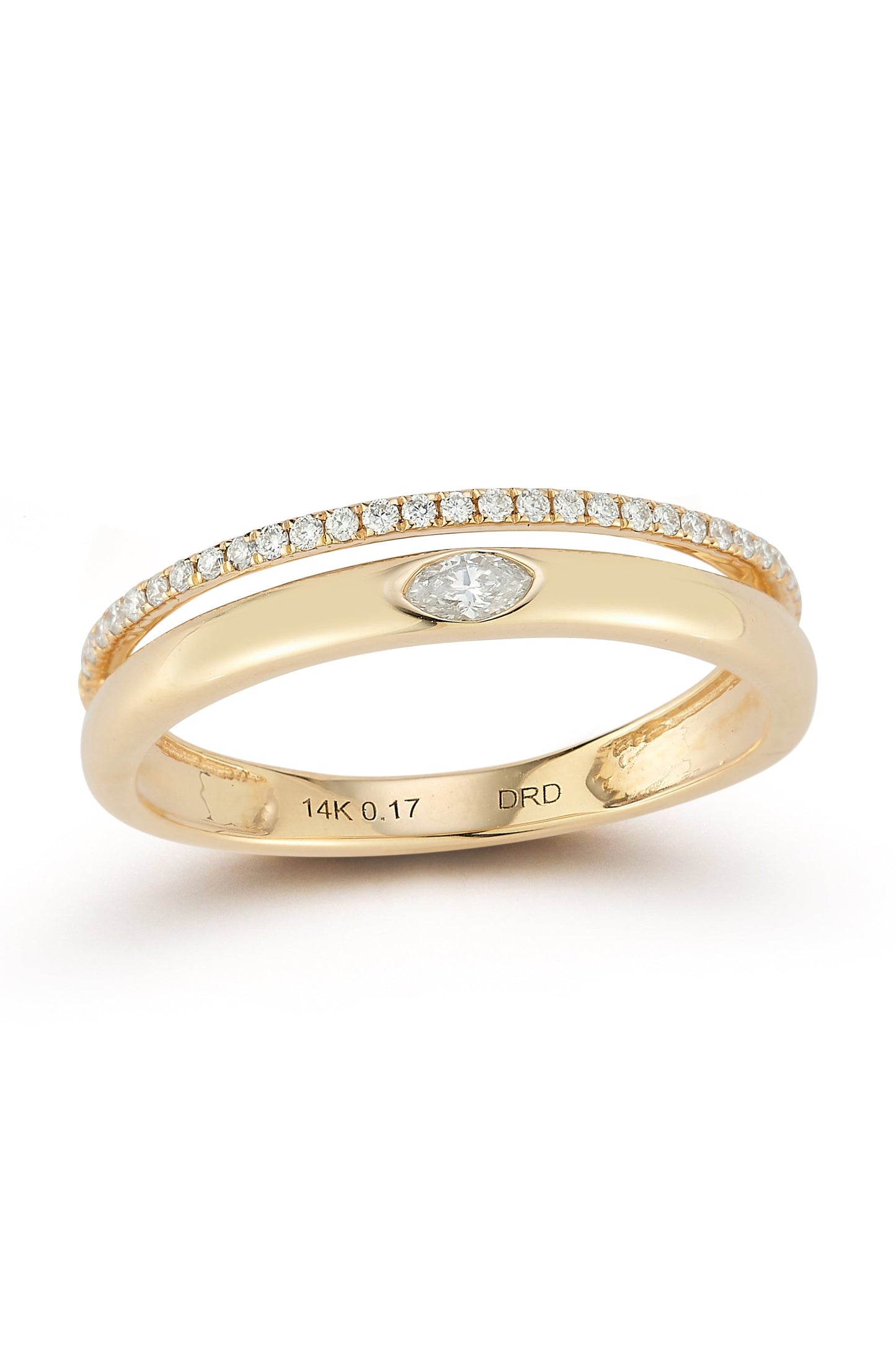 DANA REBECCA DESIGNS-Alexa Jordyn Marquise Inlay Double Row Ring-YELLOW GOLD