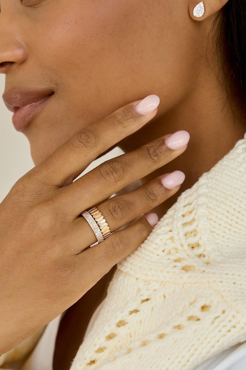 Large Diamond Sylvie Rose Ring - Yellow Gold-YELLOW GOLD-6-JEWELRYFINE JEWELRING-DANA REBECCA DESIGNS