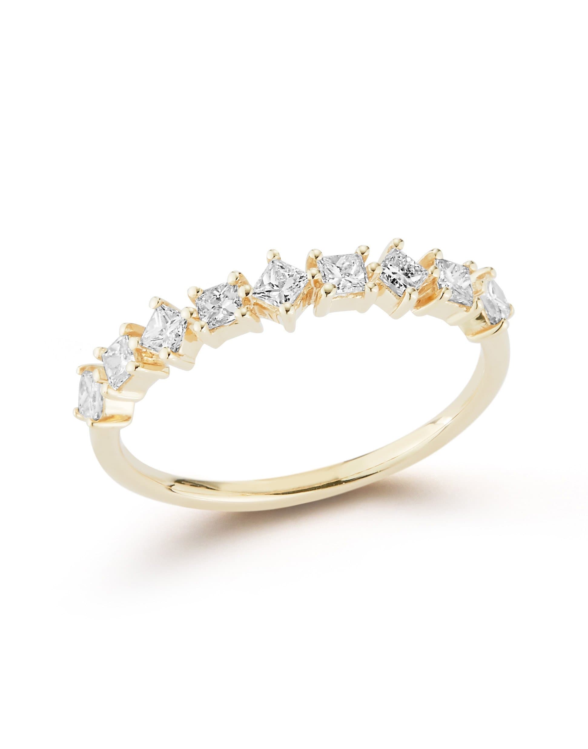 DANA REBECCA DESIGNS-Millie Ryan Princess Cut Ring - Yellow Gold-YELLOW GOLD