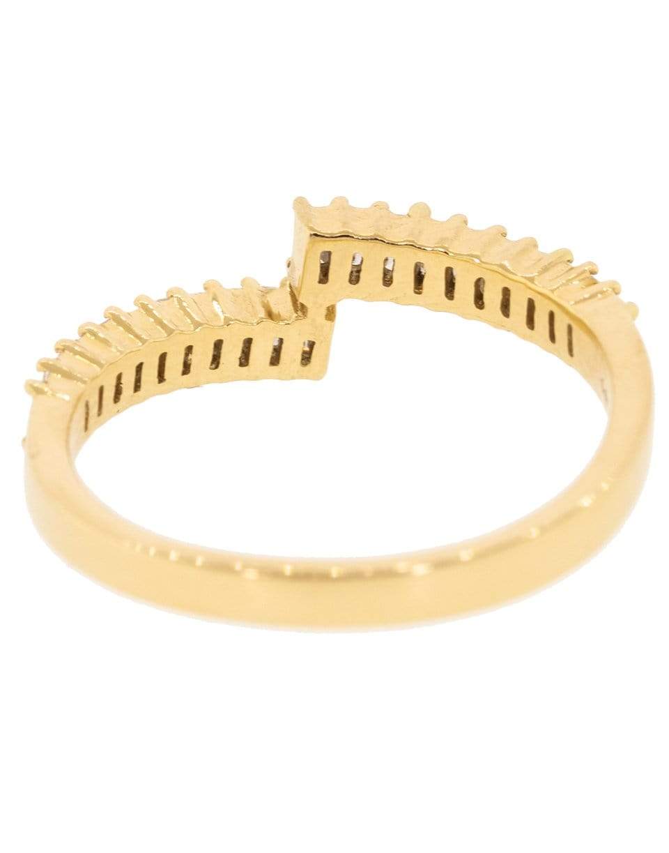 DANA REBECCA DESIGNS-Sadie Pearl Spilt Baguette Ring-YELLOW GOLD