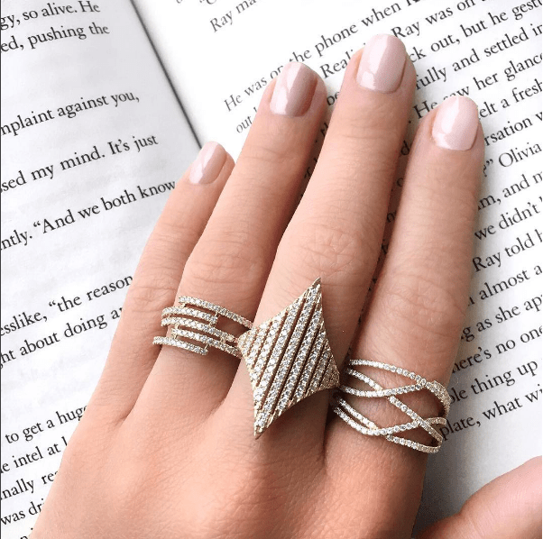 DANA REBECCA DESIGNS-Jeb Diamond Pave Ring-YELLOW GOLD