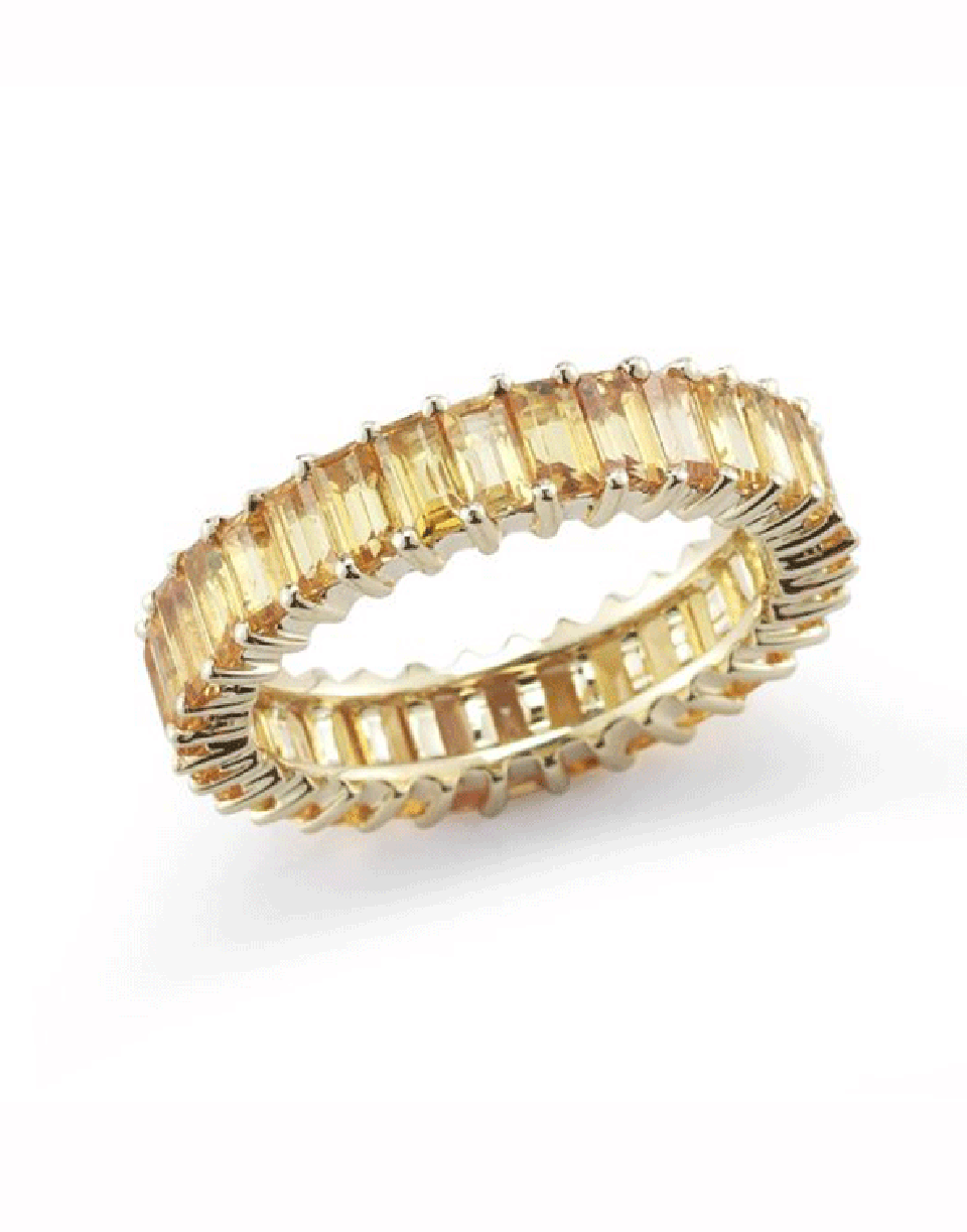 DANA REBECCA DESIGNS-Kristyn Kylie Yellow Sapphire Eternity Band-YELLOW GOLD