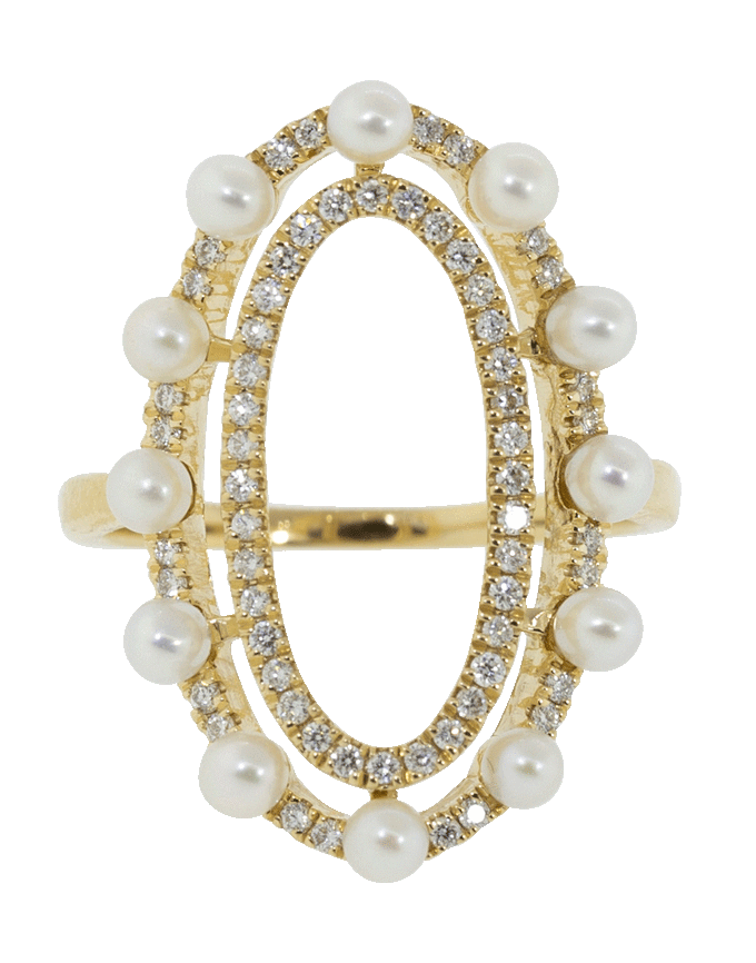 DANA REBECCA DESIGNS-Pearl Ivy Ring-YELLOW GOLD